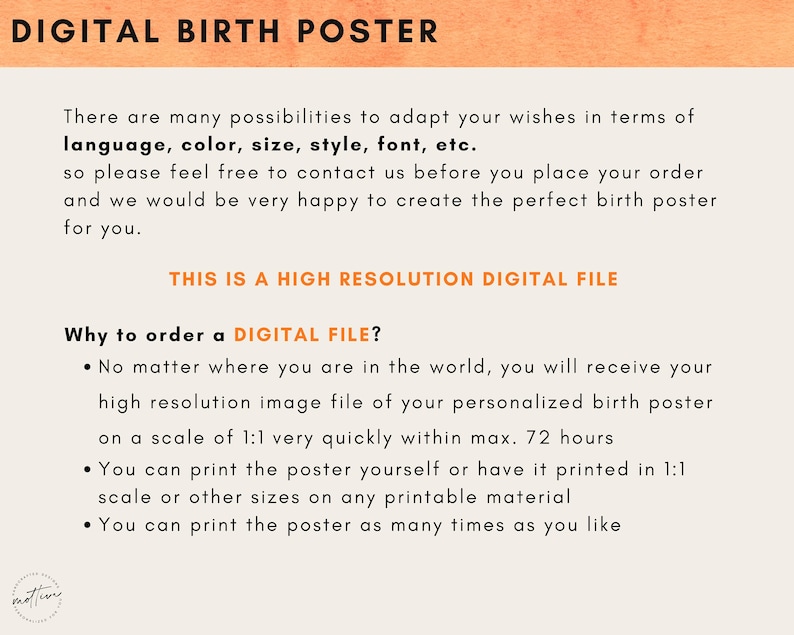 Birth poster on a scale of 1:1 twin / sibling poster / personalized birth poster / custom birth print twins / printable digital file image 5