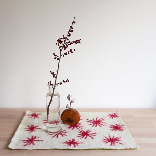 hand felted table runner