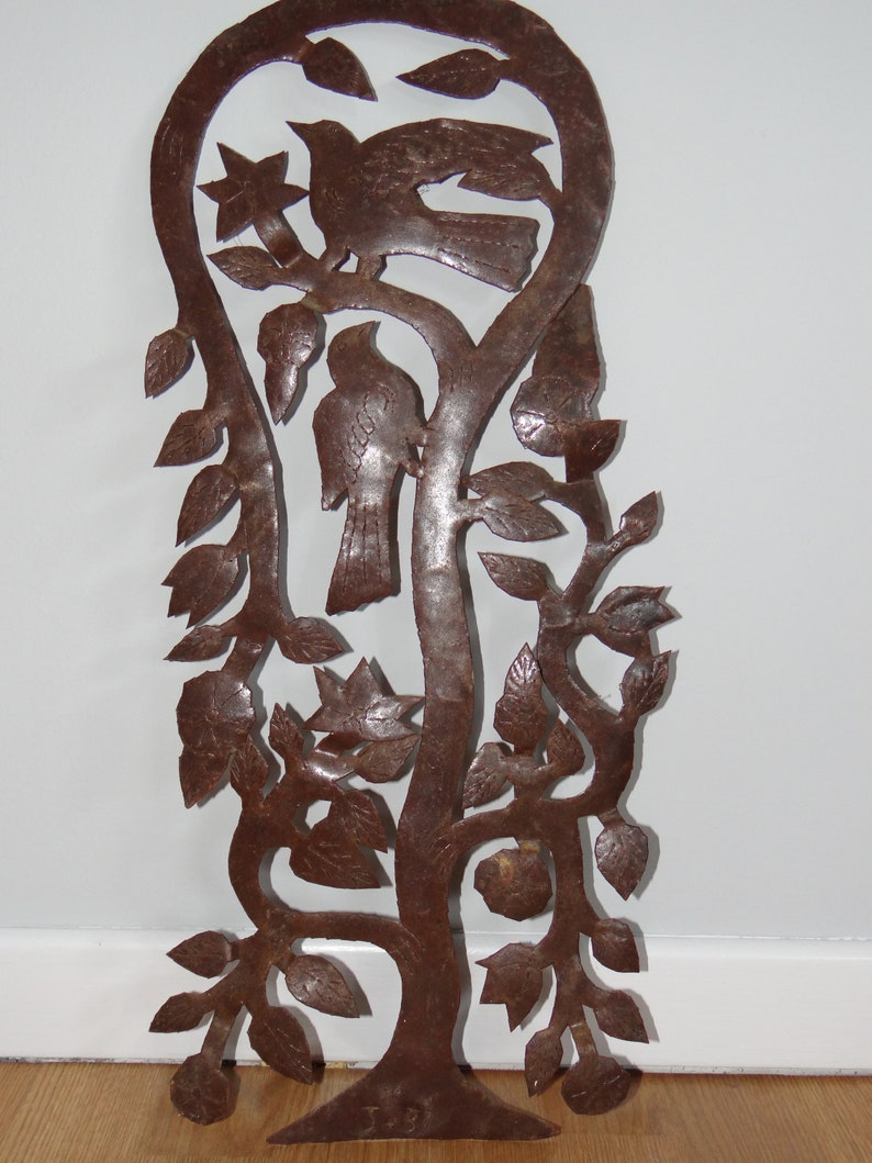 Rusty Metal Tree of Life Garden Decoration Outdoor Wall Art Etsy