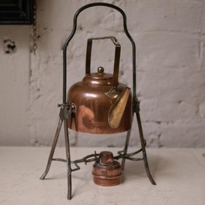 Victorian Copper Kettle With Stand and Spirit Burner