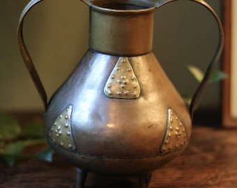 Kunsthandwerk Kupfer und Messing Vase