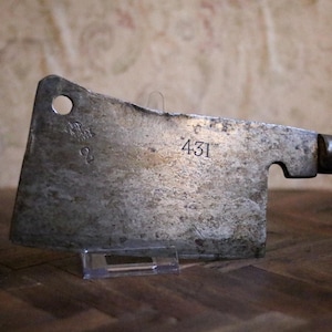 Antique Early 19th.C Carbon Steel Meat Cleaver - J&H.Sorby