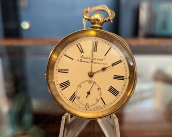 Antique 7J H Samuel Silver Pocket Watch