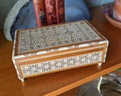 Middle Eastern Mosaic Marquetry Inlaid Musical Box