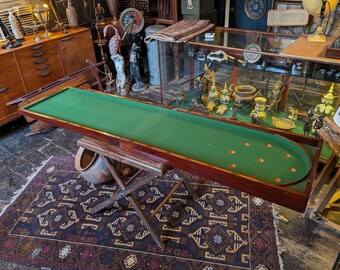 Antique Mahogany Folding Bagatelle Board