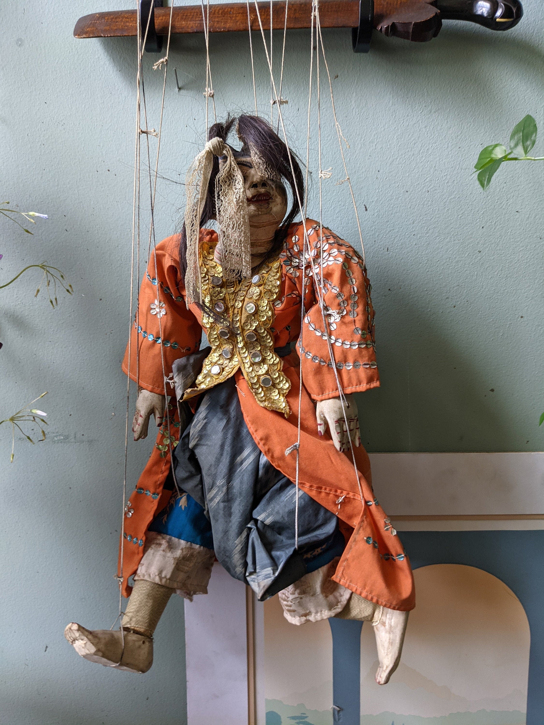 Creepy Antique Burmese Puppet / Girl Etsy