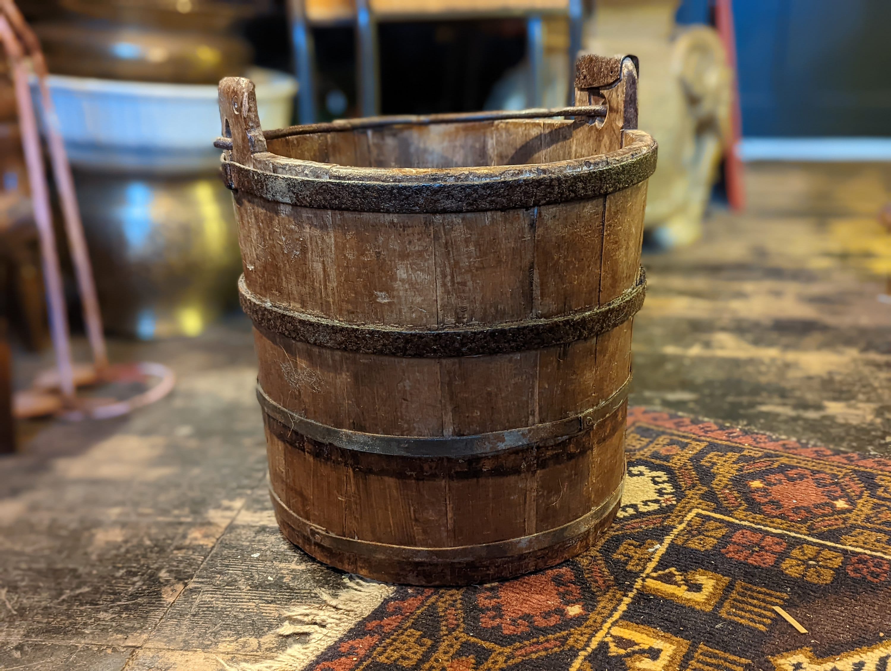Antique Chinese Water Bucket - Etsy