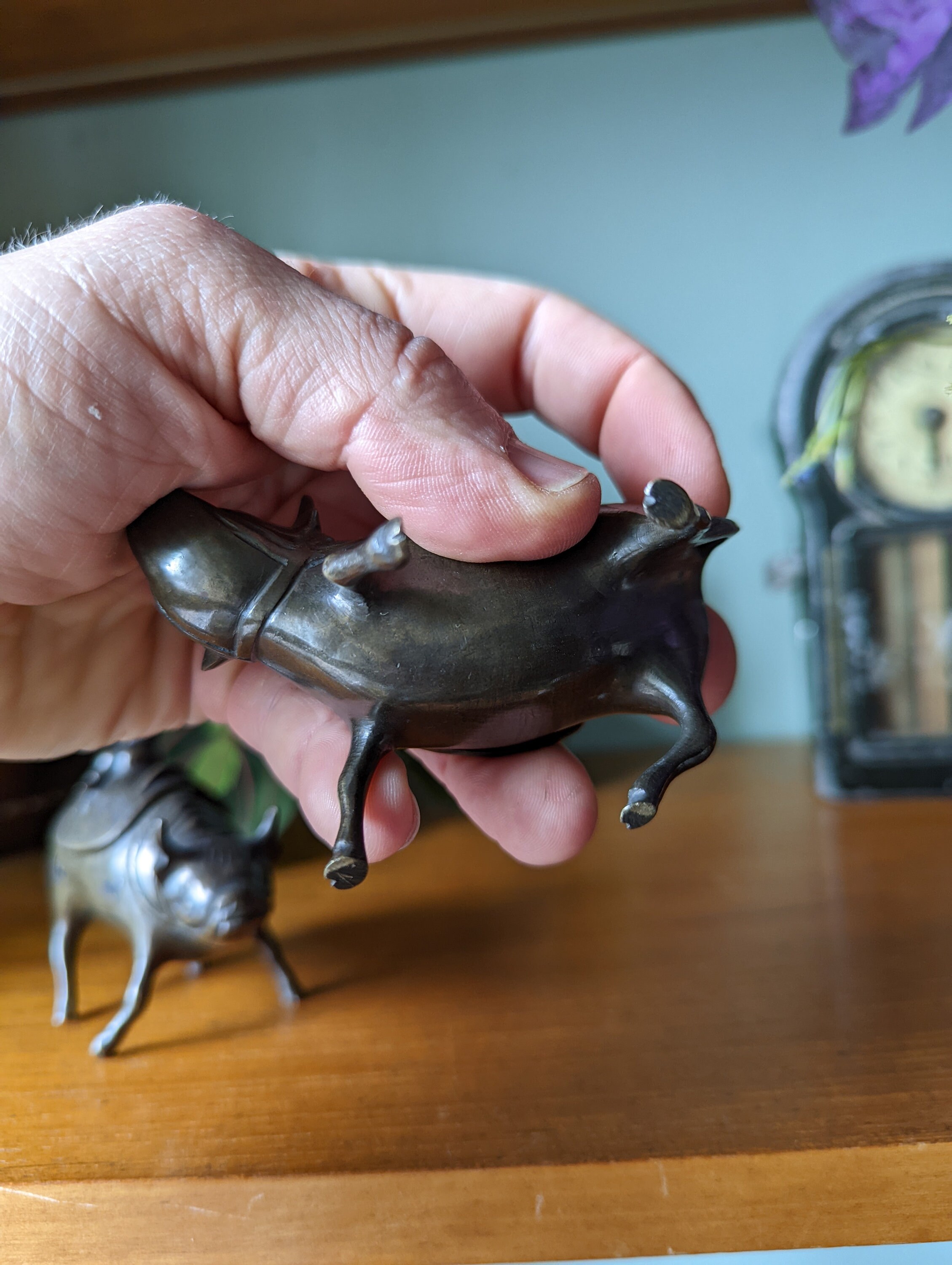 牛型香炉 19世紀中国の青銅製牛香炉一対 - Etsy 日本