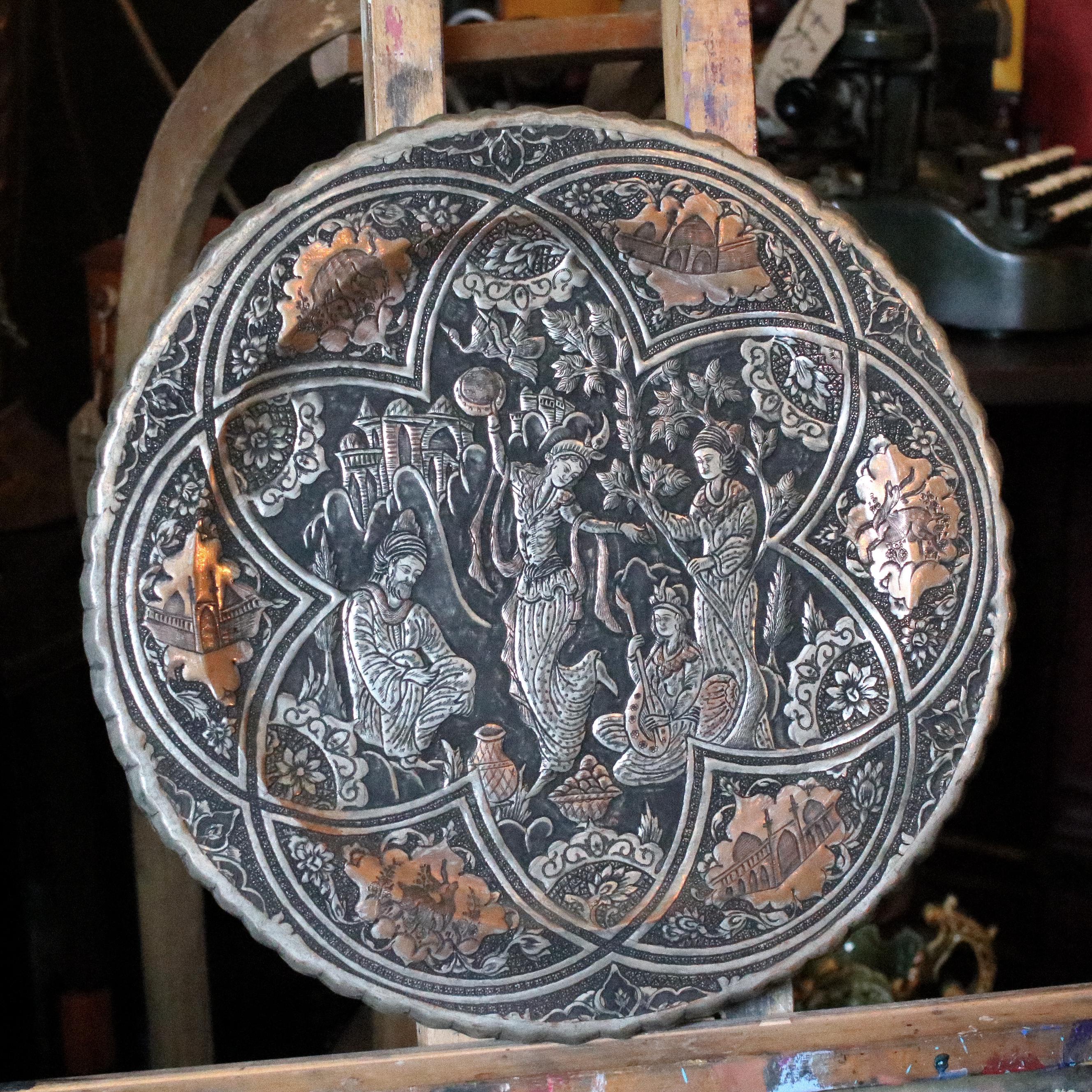 Persian metal plate - Etsy 日本