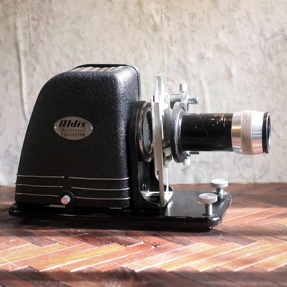 Projecteur Diapos Vintage Aldis – Métal Vert Avec Malle De Transport, Occasion