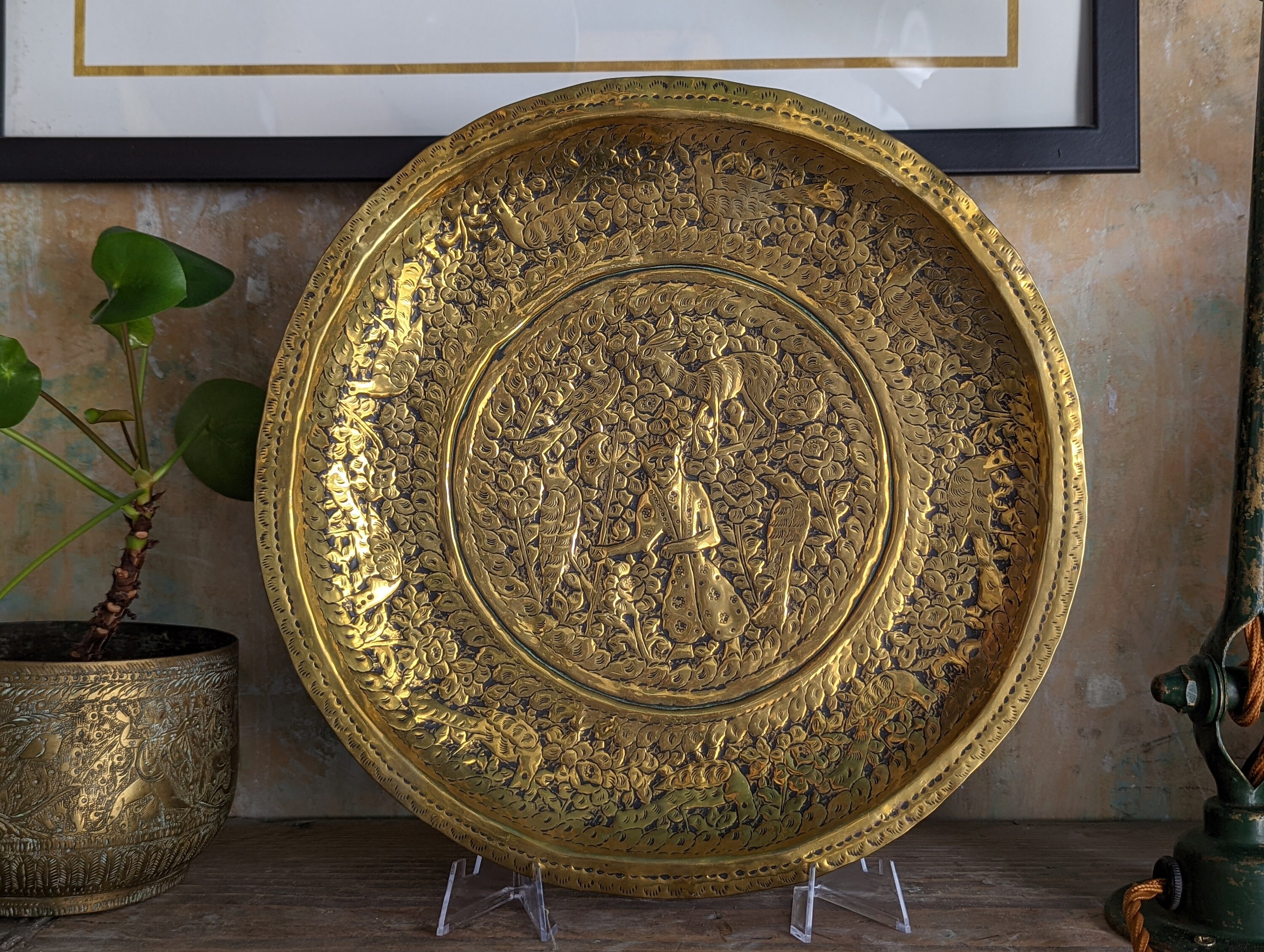 Indian brass plate.