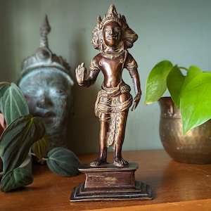 Vintage Thai Bronze Trimurti Statue