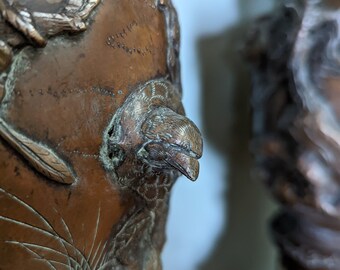 明治時代の青銅製龍花瓶（ペア） - 19世紀 - Etsy 日本