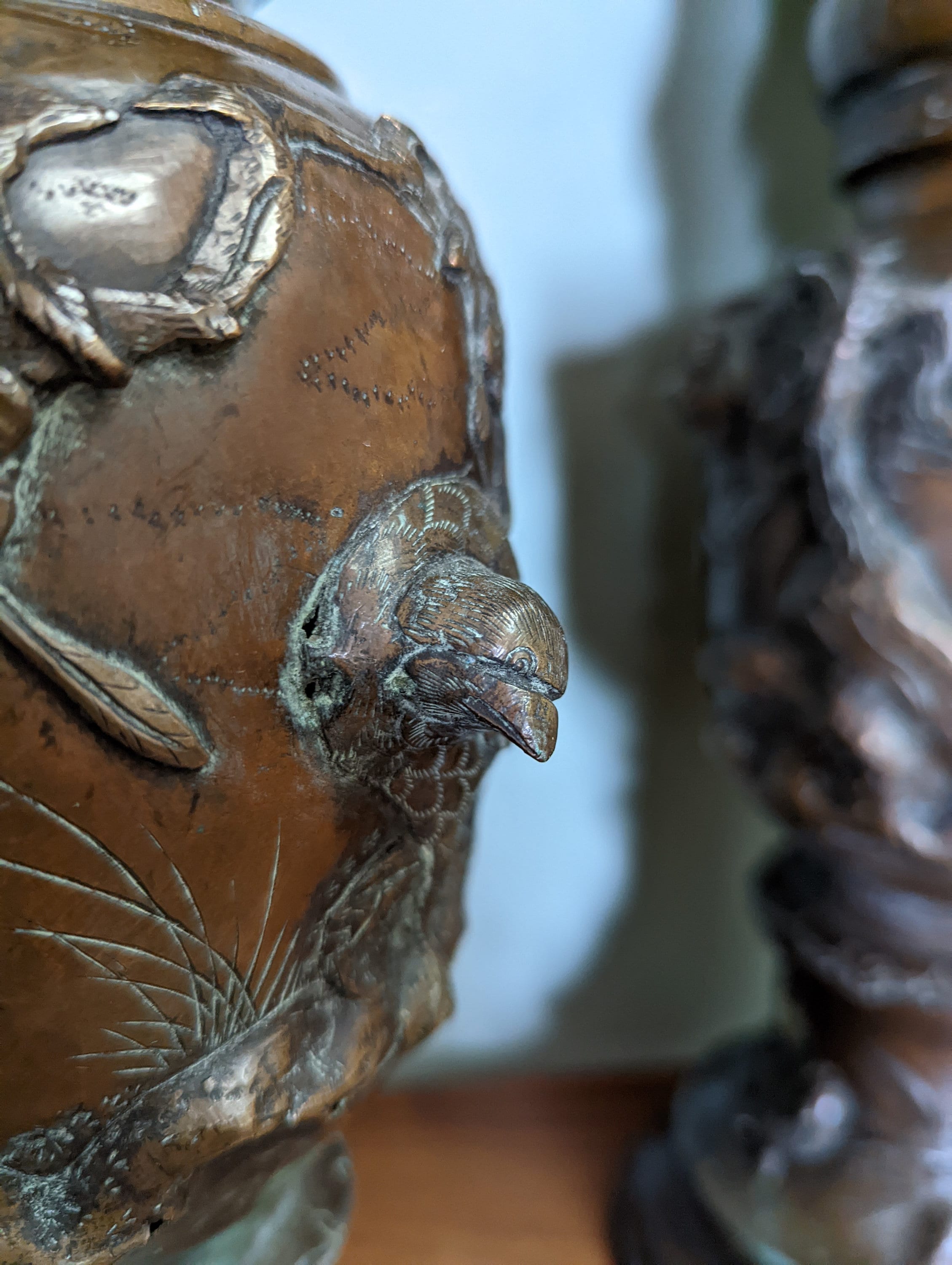 アンティーク　明治時代　花瓶　龍 明治時代の青銅製龍花瓶（ペア） - 19世紀 - Etsy 日本