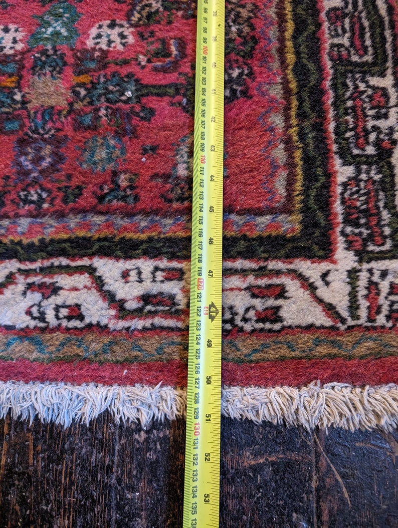 4'3x2'4 Vintage Hand Knotted Nomadic Wool Rug 129 x 70 image 3