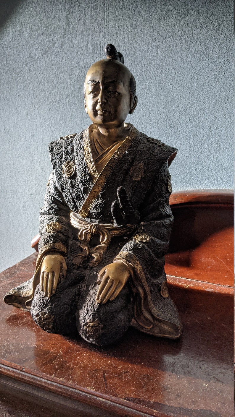 small samurai statue