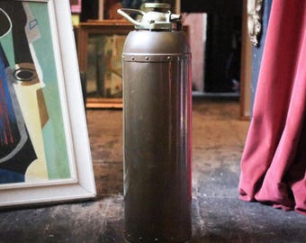 Vintage Brass Hand-Pump Fire Extinguisher