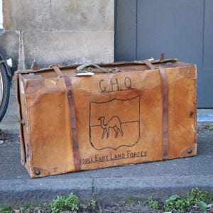 Antique Wooden Framed Steamer Trunk