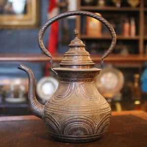 Antique Middle Eastern Copper Kettle / Teapot