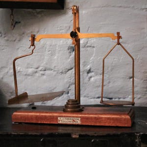Antique Apothecary / Chemists Balance Scale by F.J. Thornton of Colchester