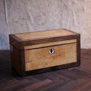 Antique Victorian Maple Tea Caddy