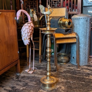 Vintage Indian Brass Deccan Samayee Oil Temple Lamp