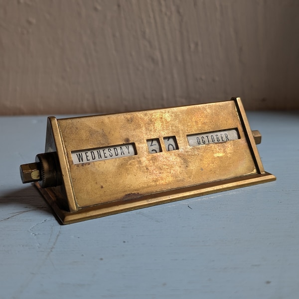 Brass Perpetual Calendar Etsy Brass Perpetual Calendar Etsy