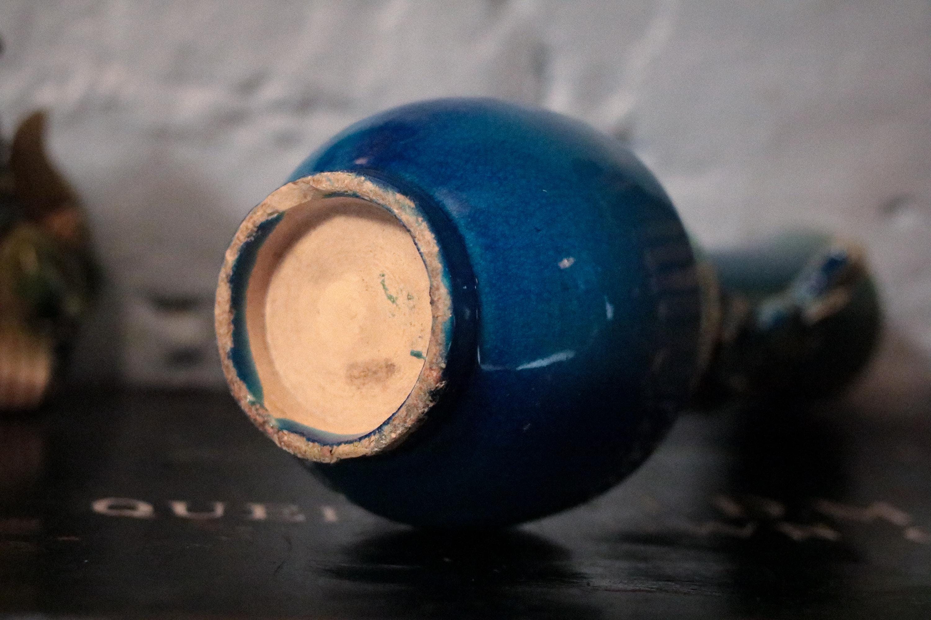 Antique Japanese Blue Porcelain Dragon Vase - Etsy