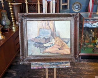 1940's Scandinavian Still Life Oil Painting in Gilt Frame - 56 x 54cm