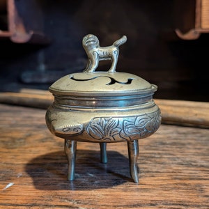 19th.C Chinese Bronze Tripod Censer