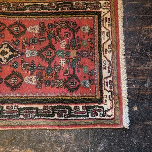 4'3x2'4 Vintage Hand Knotted Nomadic Wool Rug 129 x 70 image 10