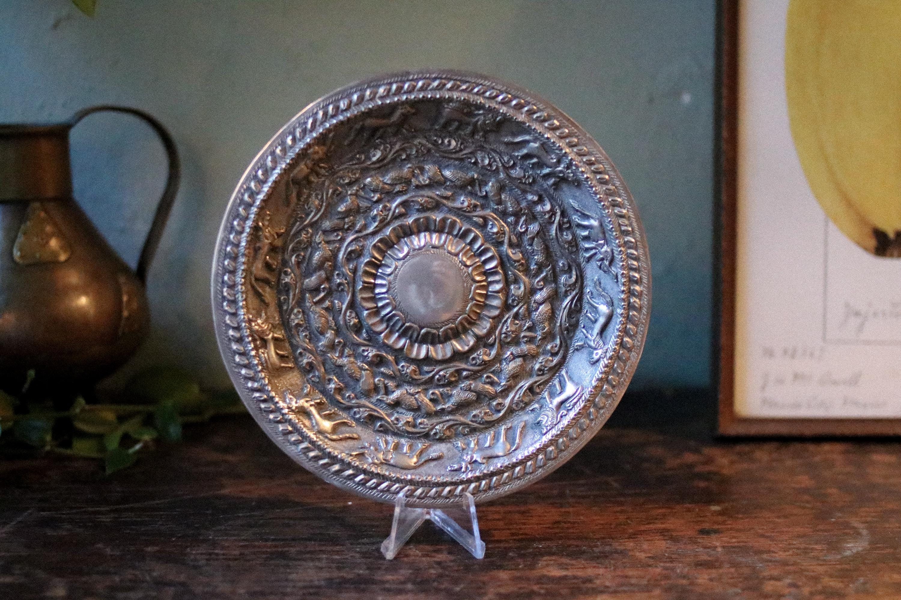 タイ　ミャンマー　打ち出し　銀ボウル Burma silver bowl - Etsy 日本