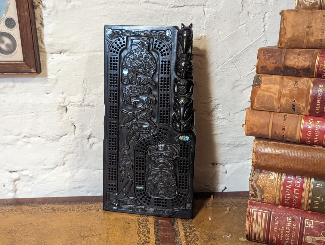 Vintage Canadian Cribbage Board First Nations Etsy