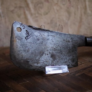 Antique 19th.C Carbon Steel Meat Cleaver - J.Howarth Sheffield