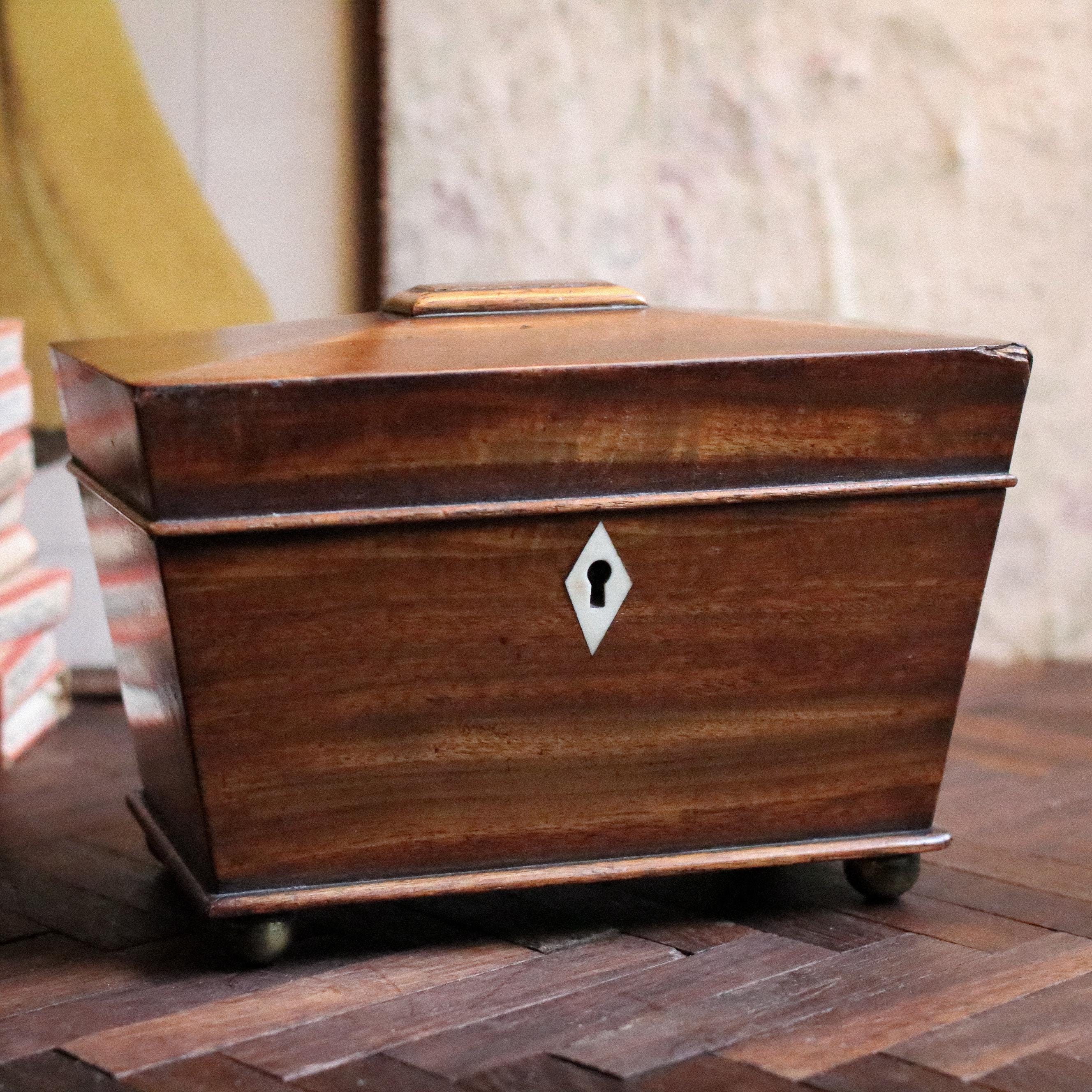 英国で購入 シルバーティーキャディボックス　イギリス/アンティーク/ヴィンテージ Antique tea caddy - Etsy 日本