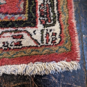 4'3x2'4 Vintage Hand Knotted Nomadic Wool Rug 129 x 70 image 7