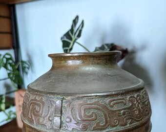 明治時代の日本のアンティーク青銅花瓶 - Etsy 日本