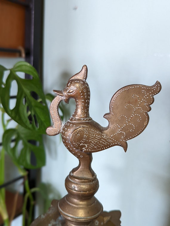 Vintage Indian Bronze Deccan Oil Temple Lamp - Etsy