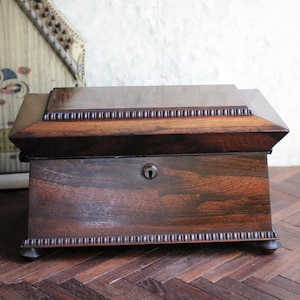 Georgian Regency Rosewood Tea Caddy