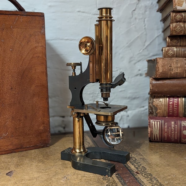 Antique Brass Watson & Sons Laboratory Microscope