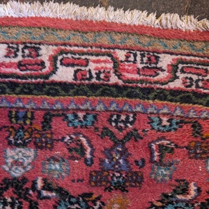4'3x2'4 Vintage Hand Knotted Nomadic Wool Rug 129 x 70 image 9