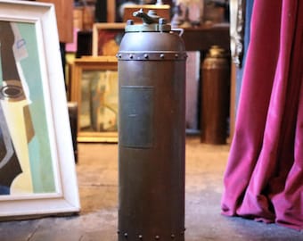 Antique Riveted Copper Fire Extinguisher