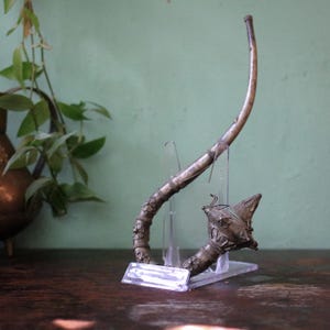 Vintage Thai White Metal Filigree Pipe