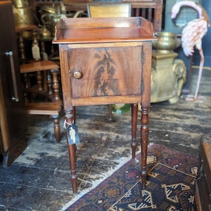 Victorian Tray-Top Bedside Table / Pot Cabinet