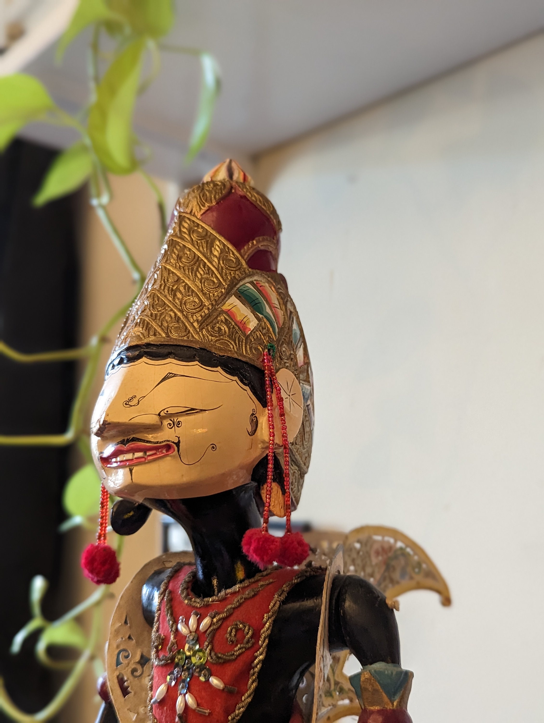 『インドネシア伝統的人形劇 ワヤン・ゴレ』 操り中古人形７体 アンティーク人形 インドネシア伝統的人形劇 ワヤン・ゴレ』 操り中古人形7体