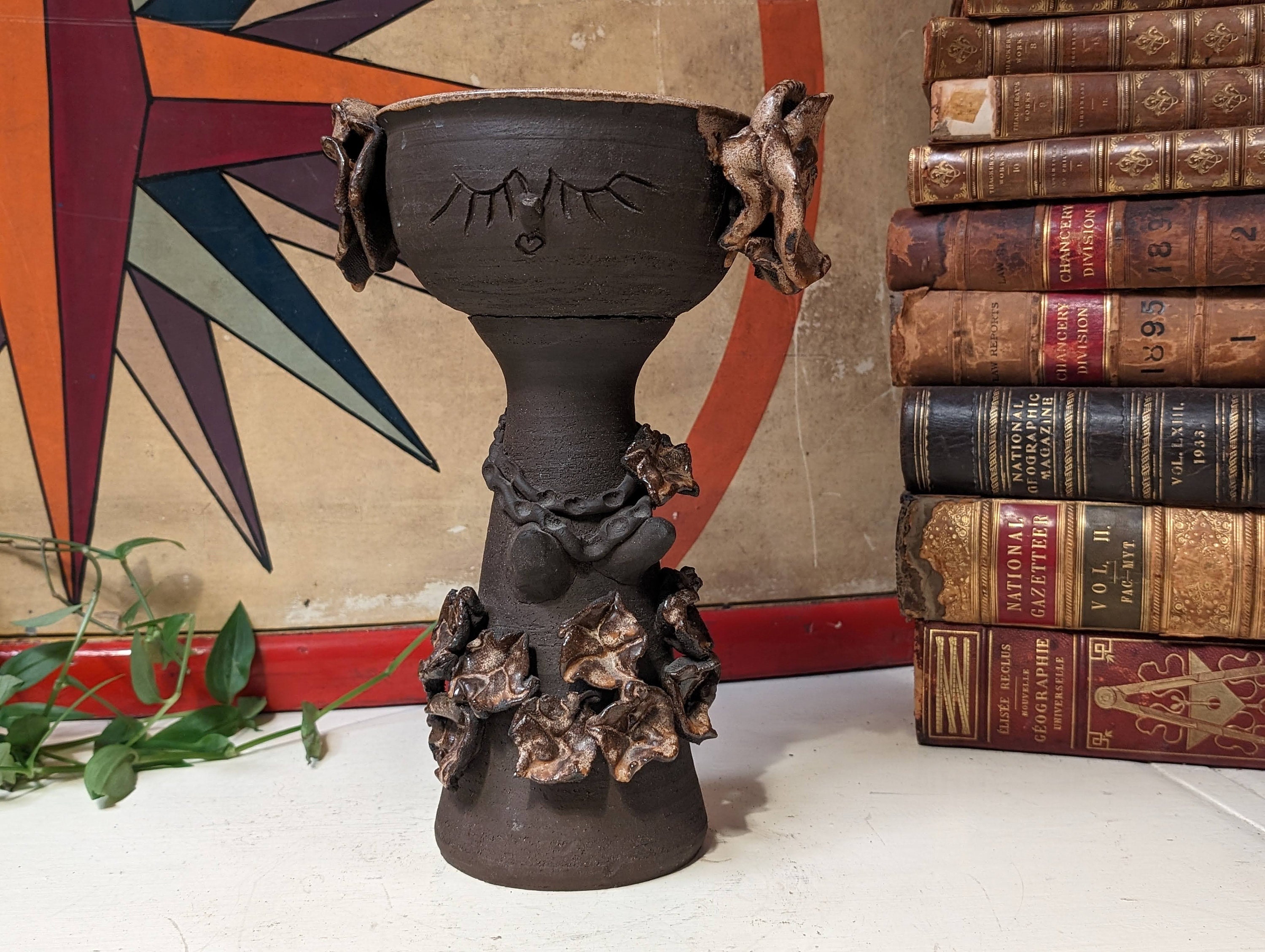 Danish Ceramic Plant Pot Ebeltoft Denmark 1970s