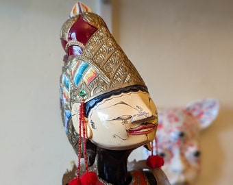 インドネシア　ワヤン人形2体（RAMA、SHINTA） インドネシア ワヤン人形2体（RAMASHINTA） 世界無形文化遺産の伝統