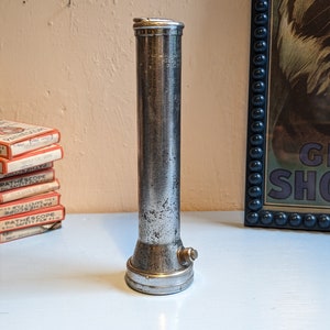 Linterna o soplete de minero vintage de aluminio pulido