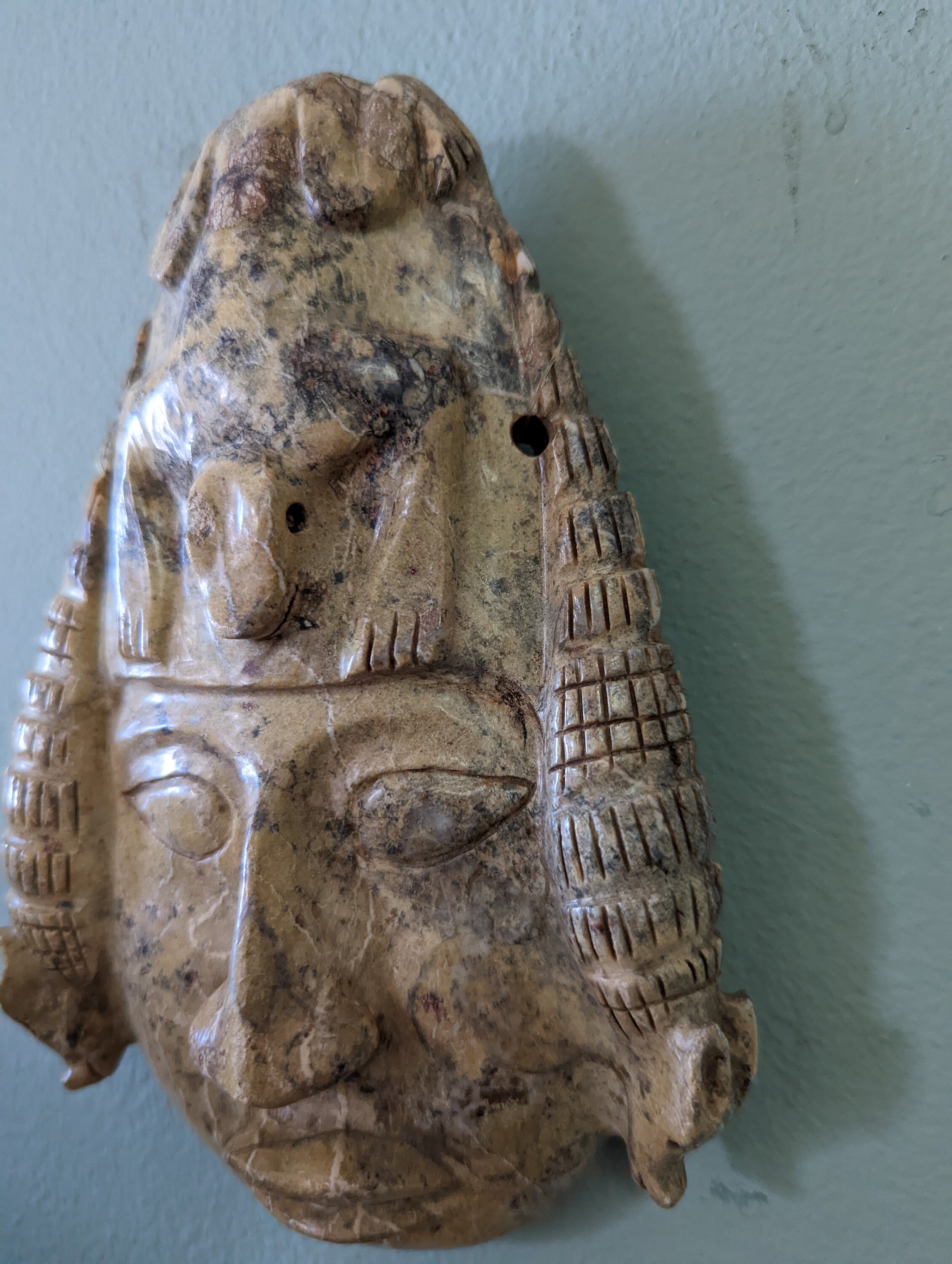 Vintage Inca Style Soapstone Mask Etsy