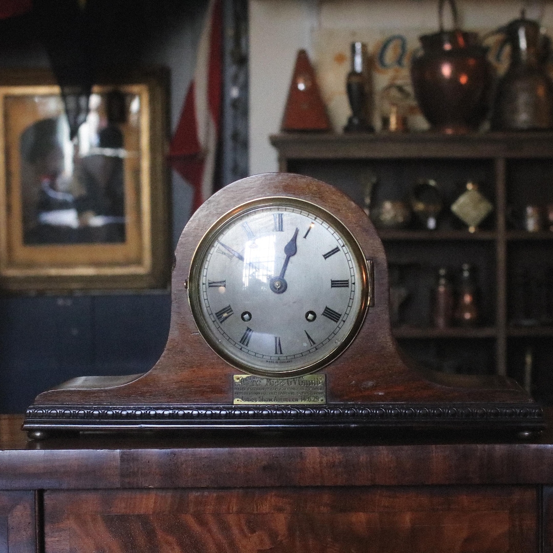 1920's Napoleon Hat Vintage Wooden Mantle Clock - Etsy
